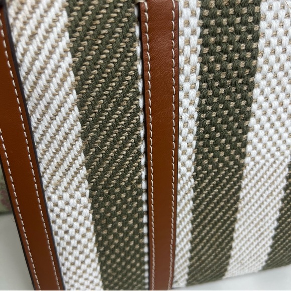 NWT Tory Burch Blake Striped Small Tote - Picture 9 of 13